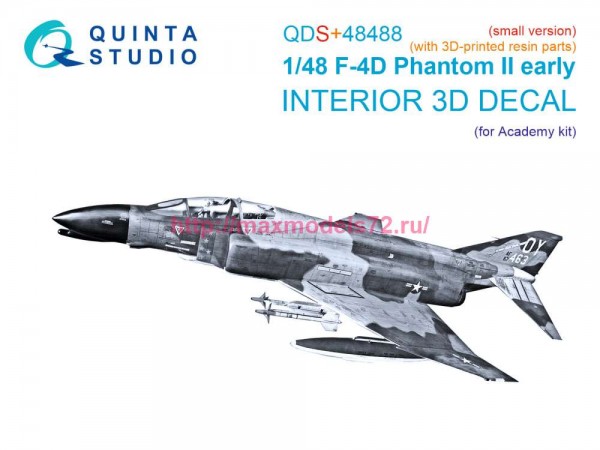 QDS+48488   3D Декаль интерьера для F-4D early Phantom II (Academy) (малая версия) (с 3D-печатными деталями) (thumb85138)